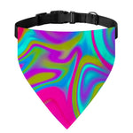 Neon Psychedelic Trippy Print Over The Collar Dog Bandana
