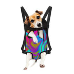Neon Psychedelic Trippy Print Pet Carrier Backpack