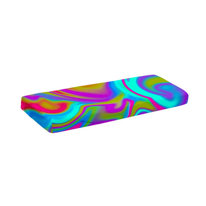 Neon Psychedelic Trippy Print Piano Keyboard Cover
