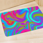 Neon Psychedelic Trippy Print Polyester Doormat