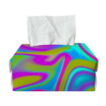 Neon Psychedelic Trippy Print Rectangle Tissue Box Cover