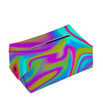 Neon Psychedelic Trippy Print Rectangle Tissue Box Cover