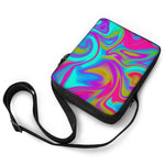 Neon Psychedelic Trippy Print Rectangular Crossbody Bag