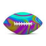 Neon Psychedelic Trippy Print Rugby Ball