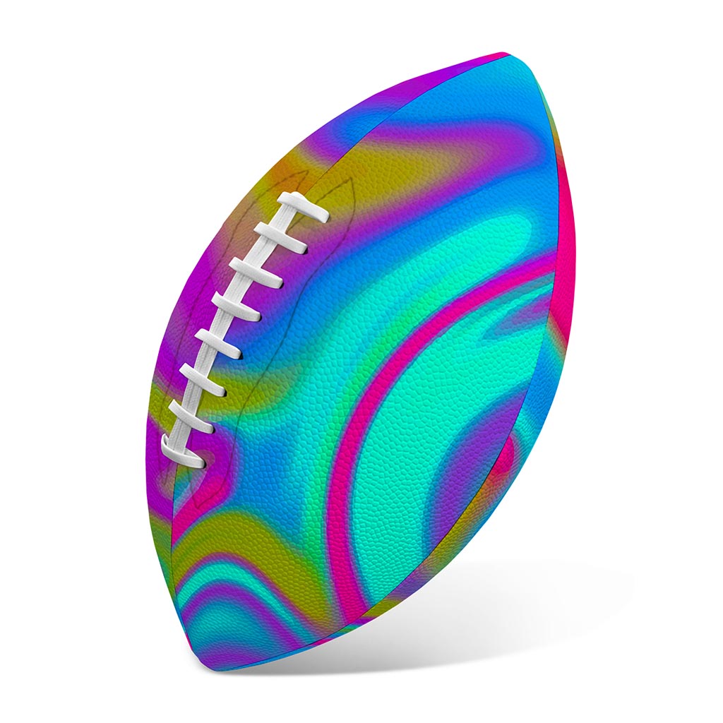 Neon Psychedelic Trippy Print Rugby Ball