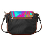Neon Psychedelic Trippy Print Saddle Bag