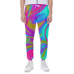 Neon Psychedelic Trippy Print Scuba Joggers