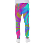Neon Psychedelic Trippy Print Scuba Joggers