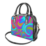 Neon Psychedelic Trippy Print Shoulder Handbag