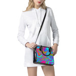 Neon Psychedelic Trippy Print Shoulder Handbag