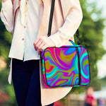 Neon Psychedelic Trippy Print Shoulder Strap Bible Bag