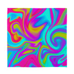 Neon Psychedelic Trippy Print Silk Bandana