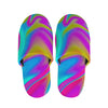 Neon Psychedelic Trippy Print Slippers
