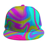 Neon Psychedelic Trippy Print Snapback Cap