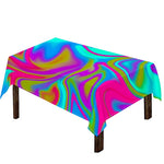 Neon Psychedelic Trippy Print Tablecloth