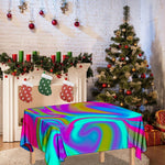 Neon Psychedelic Trippy Print Tablecloth