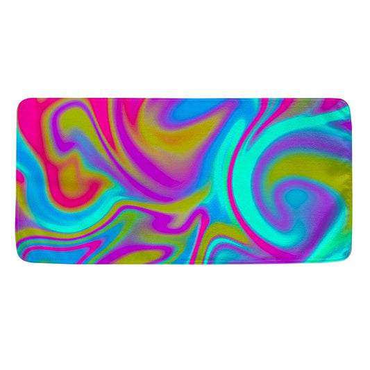 Neon Psychedelic Trippy Print Towel