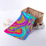 Neon Psychedelic Trippy Print Towel