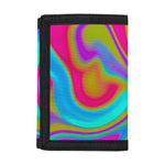 Neon Psychedelic Trippy Print Trifold Wallet