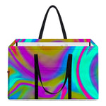 Neon Psychedelic Trippy Print Utility Tote Bag