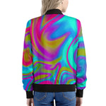 Neon Psychedelic Trippy Print Women's Bomber Jacket