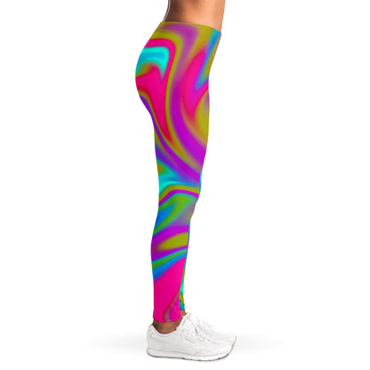 Neon Psychedelic Trippy Print Women's Leggings