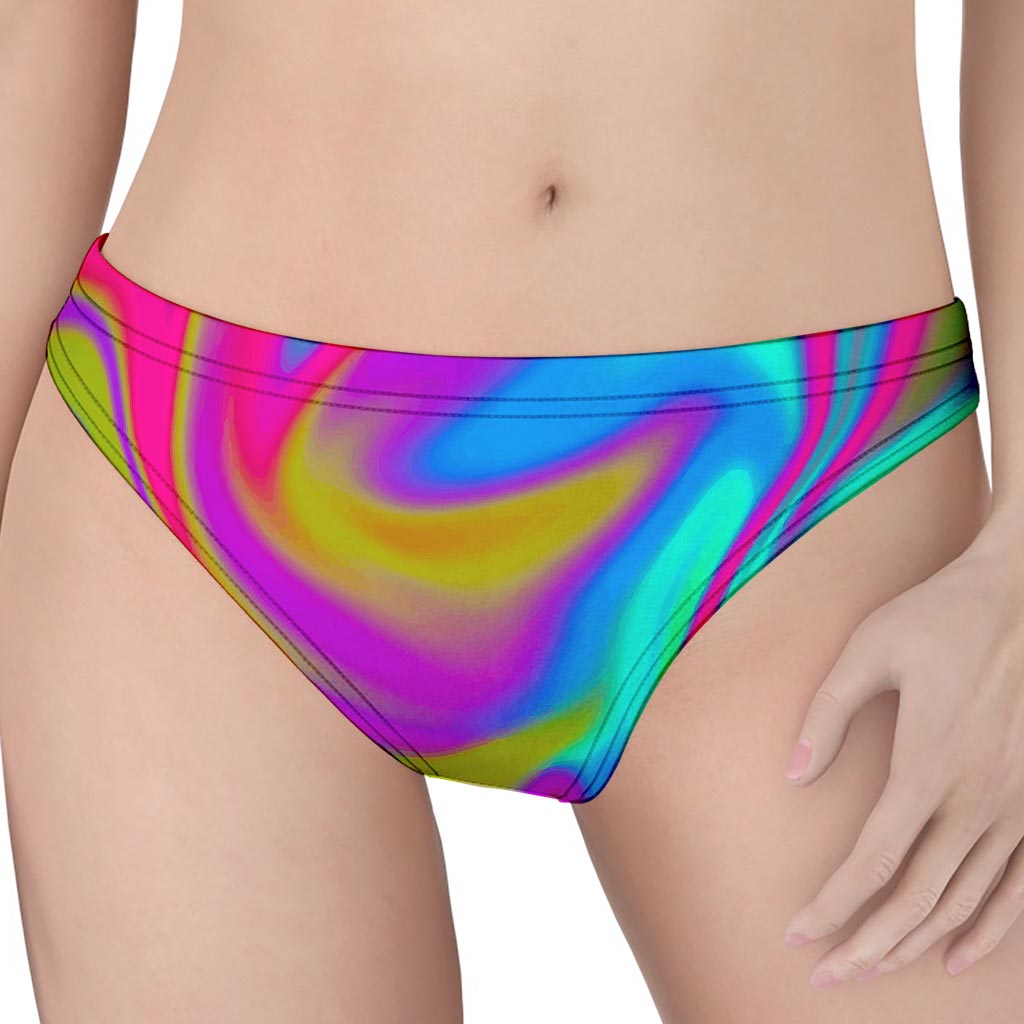 Neon Psychedelic Trippy Print Women's Thong