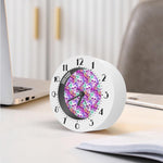 Neon Skull Floral Pattern Print Alarm Clock