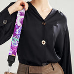 Neon Skull Floral Pattern Print Bag Strap