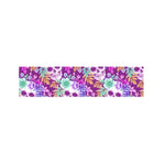 Neon Skull Floral Pattern Print Bed Runner