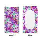 Neon Skull Floral Pattern Print Changing Pad Cover