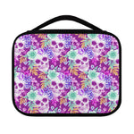 Neon Skull Floral Pattern Print Classic Bible Case