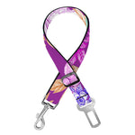 Neon Skull Floral Pattern Print Dog Seat Belt