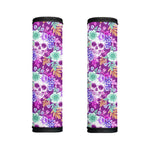 Neon Skull Floral Pattern Print Handle Covers
