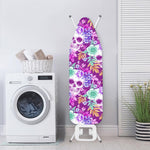 Neon Skull Floral Pattern Print Ironing Board Cover