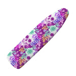 Neon Skull Floral Pattern Print Ironing Board Cover