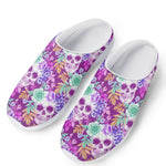 Neon Skull Floral Pattern Print Mesh Casual Shoes