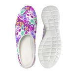 Neon Skull Floral Pattern Print Mesh Casual Shoes