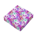 Neon Skull Floral Pattern Print Outdoor Seat Cushion Cover
