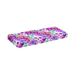 Neon Skull Floral Pattern Print Piano Keyboard Cover