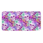 Neon Skull Floral Pattern Print Towel