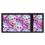 Neon Skull Floral Pattern Print Trifold Wallet