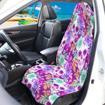 Neon Skull Floral Pattern Print Waterproof Car Seat Cover