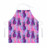 Neon Trippy Pineapple Pattern Print Adjustable Apron