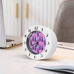 Neon Trippy Pineapple Pattern Print Alarm Clock