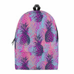 Neon Trippy Pineapple Pattern Print Backpack