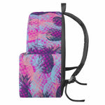 Neon Trippy Pineapple Pattern Print Backpack
