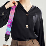 Neon Trippy Pineapple Pattern Print Bag Strap