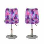 Neon Trippy Pineapple Pattern Print Bar Stool Covers