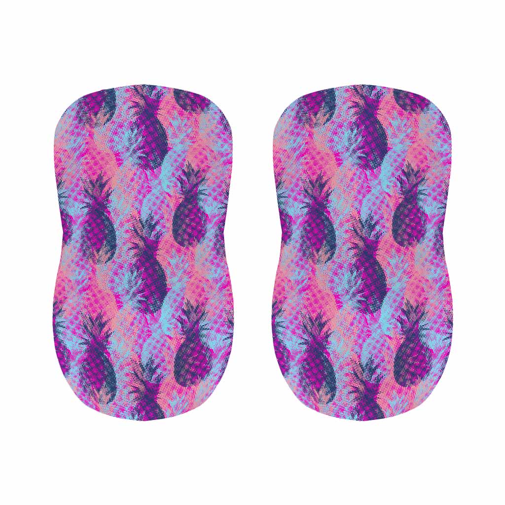 Neon Trippy Pineapple Pattern Print Bar Stool Covers